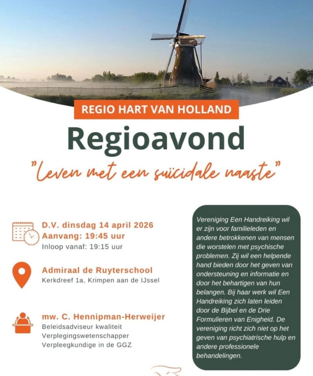 Afbeelding bij Regioavond Leven met een suïcidale naaste