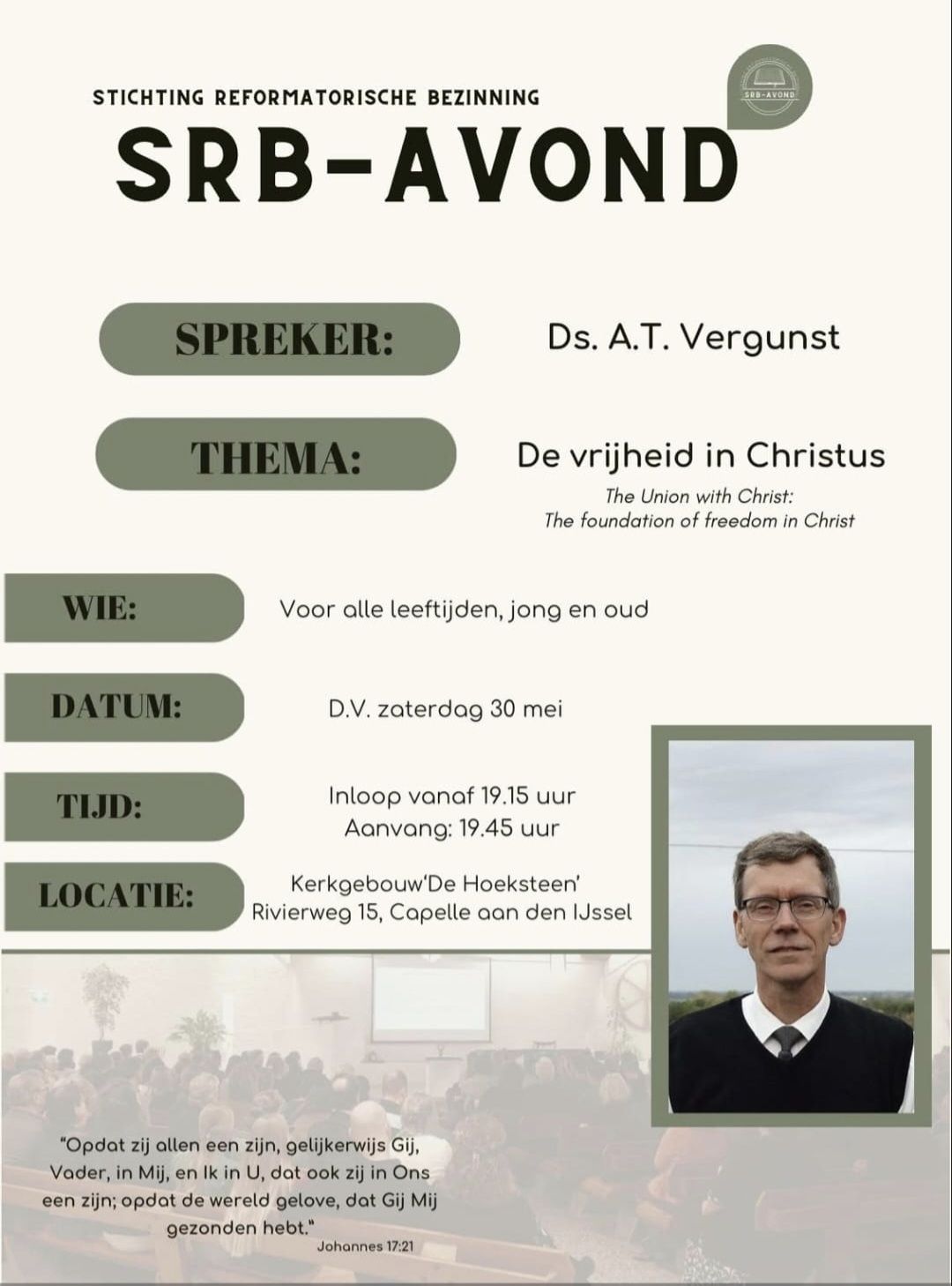 Afbeelding bij SRB avond Vrijheid in Christus