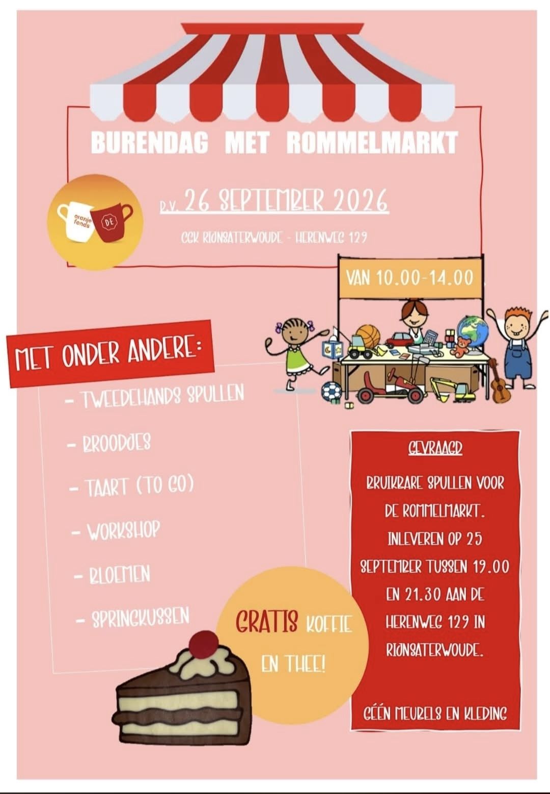 Afbeelding bij Burendag met Rommelmarkt CGK
