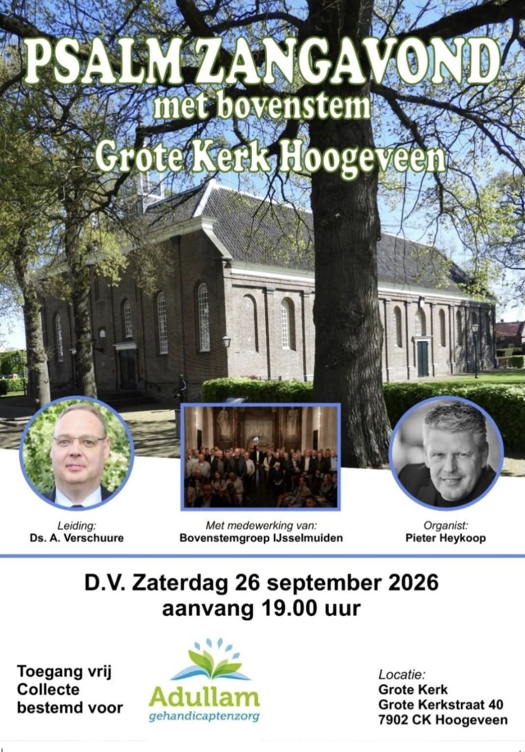 Afbeelding bij Psalmzangavond met bovenstem